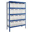 Industrial Shelving Bay With 16 x 24 Litre Really Useful Boxes