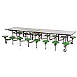 Rectangular 16 Seat Folding Dining Units