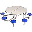 Octagonal Graduate 8 Seat Folding Dining Units