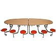 Oval Communicator 12 Seat Folding Dining Units