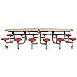 Oval Communicator 12 Seat Folding Dining Units