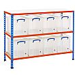 BiG340 Shelving Bay With 8 x 24 Litre Really Useful Boxes