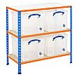 BiG340 Shelving Bay With 4 x 35 Litre Really Useful Boxes