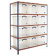 BiG340 Shelving Bay With 12 x 84 Litre Really Useful Boxes