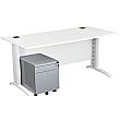 Next Day Karbon K5 IT Desks With Metal Low Mobile Pedestal