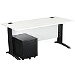 Next Day Karbon K5 IT Desks With Metal Low Mobile Pedestal