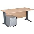 Next Day Karbon K5 IT Desks With Metal Low Mobile Pedestal