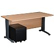 Next Day Karbon K5 IT Desks With Metal Low Mobile Pedestal