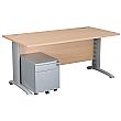 Next Day Karbon K5 IT Desks With Metal Low Mobile Pedestal