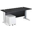 Next Day Karbon K5 IT Desks With Metal Low Mobile Pedestal