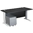 Next Day Karbon K5 IT Desks With Metal Low Mobile Pedestal