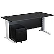 Next Day Karbon K5 IT Desks With Metal Low Mobile Pedestal