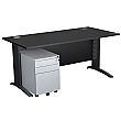 Next Day Karbon K5 IT Desks With 3 Drawer Mobile Metal Pedestal