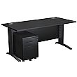 Next Day Karbon K5 IT Desks With 3 Drawer Mobile Metal Pedestal