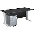 Next Day Karbon K5 IT Desks With 3 Drawer Mobile Metal Pedestal