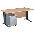 Next Day Karbon K5 IT Desks With 3 Drawer Mobile Metal Pedestal