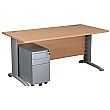 Next Day Karbon K5 IT Desks With 3 Drawer Slimline Mobile Metal Pedestal