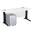 Next Day Karbon K5 IT Desks With 3 Drawer Mobile Metal Pedestal