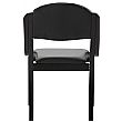 Devonshire Black Frame Vinyl Stacking Chair