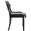 Devonshire Black Frame Vinyl Stacking Chair