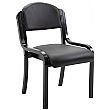 Devonshire Black Frame Vinyl Stacking Chair