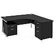 Next Day Eclipse Black Ergonomic Cantilever Desks With Desk High & Mobile Pedestal