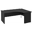 Next Day Eclipse Black Ergonomic Panel End Desks