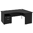 Next Day Eclipse Black Ergonomic Panel End Desks W