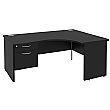 Next Day Eclipse Black Ergonomic Panel End Desks W