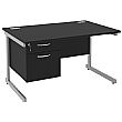 Next Day Eclipse Black Rectangular Cantilever Desk