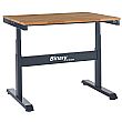 Binary Electric Height Adjustable Workbenches - Beech Worktop