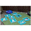 Yoga Position Mini Placement Carpets