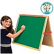 Little Acorns Solid Wood Share 'N' Write Desktop Whiteboard / Chalkboards