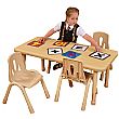 Rectangular Height Adjustable Classroom Tables