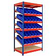 Kanban Inclined Rivet Shelving System and Bin Kits