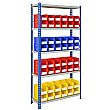 Rivet Shelving and Bin Kit with 48 Bins