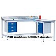 ESD Square Tube Extension Benches - Neostat Worktop