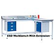 ESD Square Tube Extension Benches - Lamstat Worktop