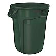 Brute Round Waste Containers Dark Green