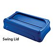 Blue Recycling Slim Jim Vented Bin with Lid