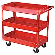 Sealey Heavy Duty Workshop Trolley - 3 Levels - Red