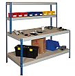 Value Rivet Workstation with Full Lower Shelf