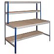 Value Rivet Workstation with Half Lower Shelf