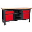 Sealey Workstation with 2 Drawers, 2 Cupboards & Open Storage