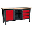 Sealey Workstation with 3 Drawers, 1 Cupboard & Open Storage