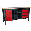 Sealey Workstation with 3 Drawers, 1 Cupboard & Open Storage