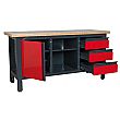 Sealey Workstation with 3 Drawers, 1 Cupboard & Open Storage