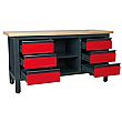 Sealey Workstation with 6 Drawers & Open Storage