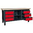 Sealey Workstation with 6 Drawers & Open Storage