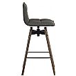 Dark Wood Spin Bar Stool